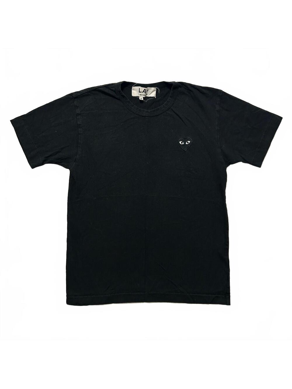 CDG Comme des Garçons Play Short Sleeve Heart T-Shirt Men' S Black Streetwear